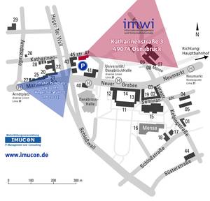 Lageplan Universität Osnabrück - Anfahrt IMUCON